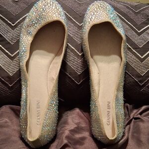 Gianni Bini Sparkling Crystal Flats